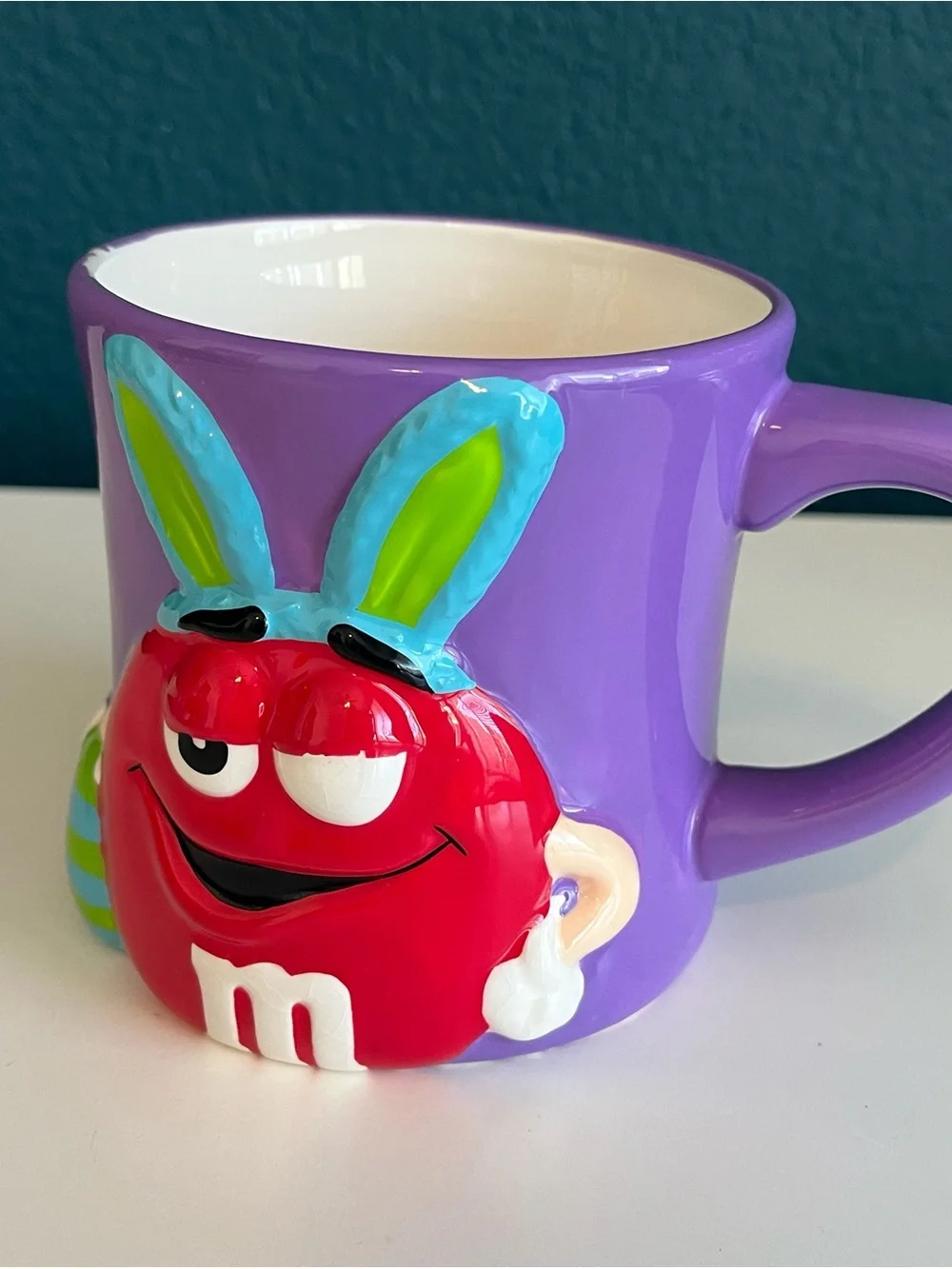 M&M Easter Bunny Purple Green Candy Coffee Tea Mug Cups